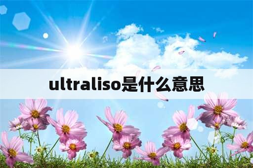 ultraliso是什么意思