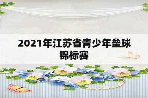 2021年江苏省青少年垒球锦标赛